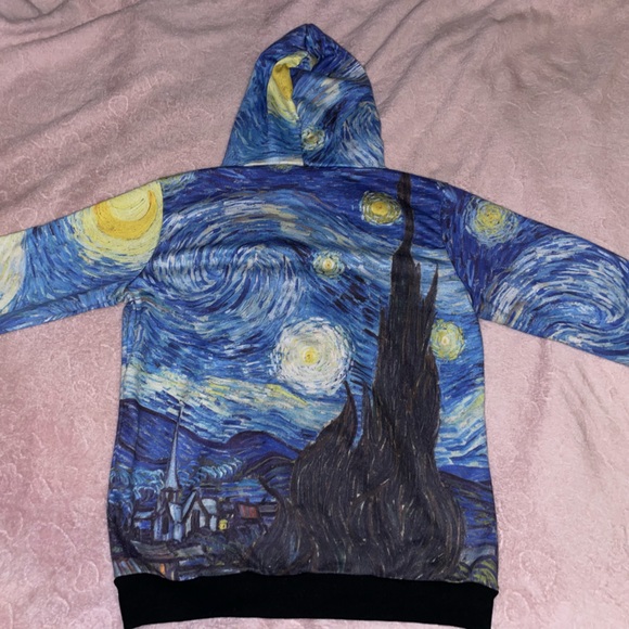 *** 3 FOR 30$ *** VAN GOGH | STARRY NIGHT HOODIE - Picture 3 of 3